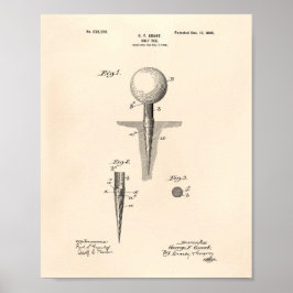 Golf T-shirt 1899 Patent Art - Old Peper Poster