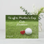 Golf t-shirt af op Moederdag met golfbal Kaart (Staand voorkant)
