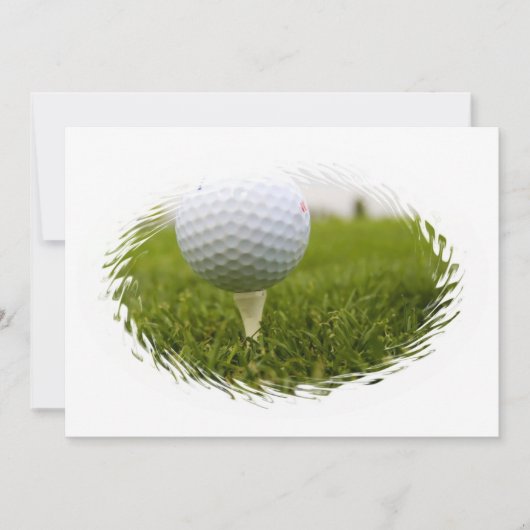 Golf T-shirt Design Invitation Kaart (Voorkant)