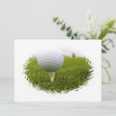 Golf T-shirt Design Invitation Kaart (Staand voorkant)