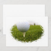 Golf T-shirt Design Invitation Kaart (Voorkant / Achterkant)