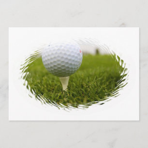 Golf T-shirt Design Invitation Kaart