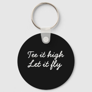 Golf T-shirt het hoog. Laat het golflengte vliegen Sleutelhanger