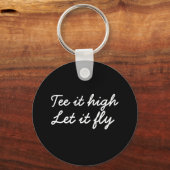 Golf T-shirt het hoog. Laat het golflengte vliegen Sleutelhanger (Voorkant)