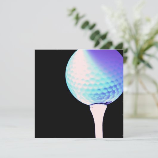 Golf T-shirt Invitation Kaart (Staand voorkant)