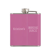 Golf t-shirt logo argyle roze dames plaid naam heupfles (Achterkant)