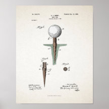  Golf T-shirt Patent 1899 Poster