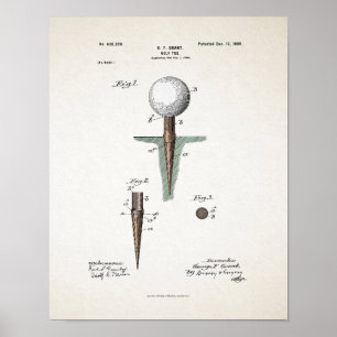  Golf T-shirt Patent 1899 Poster