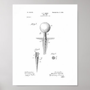 Golf-t-shirt patent poster