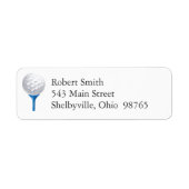 Golf T-shirt Return Address Labels (Voorkant)