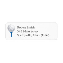 Golf T-shirt Return Address Labels