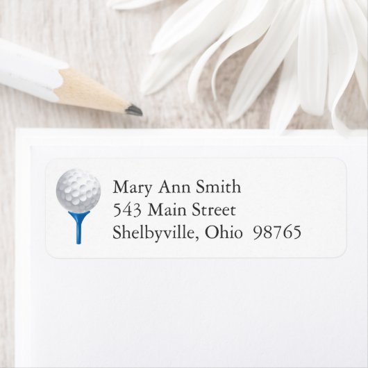 Golf T-shirt Return Address Labels (Insitu)