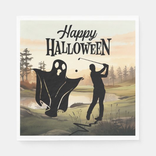 Golf T-shirt-rific Halloween: Golfuitrusting serve Servet (Voorkant)