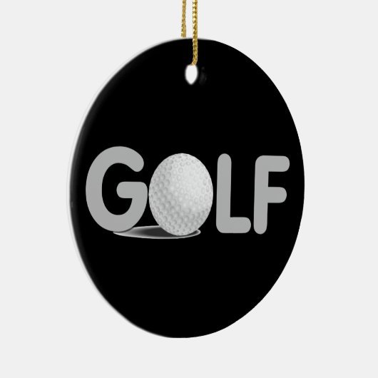 GOLF T-shirts en cadeautjes Keramisch Ornament (Rechts)
