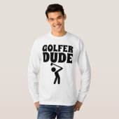 GOLF T-SHIRTS VOOR MANNEN, GOLFER DUDE (Voorkant volledig)