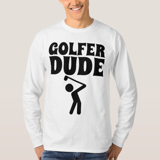 GOLF T-SHIRTS VOOR MANNEN, GOLFER DUDE (Voorkant)