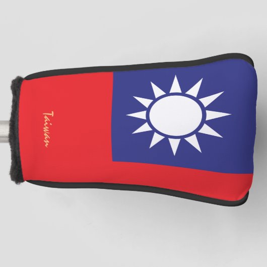 Golf Taiwan & Taiwanese vlag/Golf Clubs Hoesjes Golfheadcover (Voorkant)