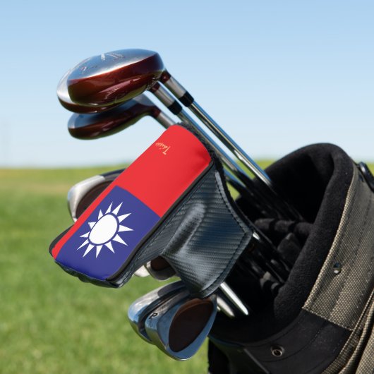 Golf Taiwan & Taiwanese vlag/Golf Clubs Hoesjes Golfheadcover (Insitu)