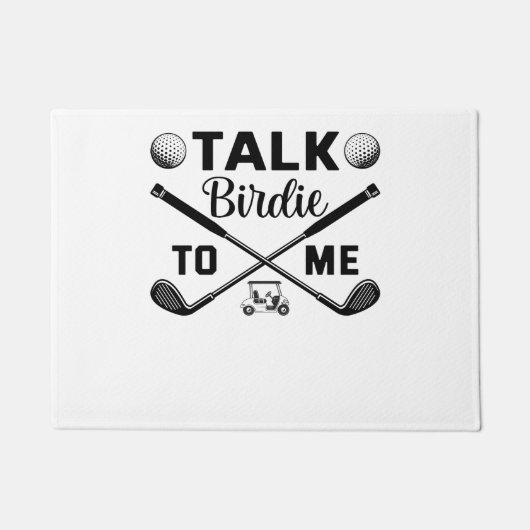 Golf Talk Birdie voor mij Grappig Deurmat (Voorkant)