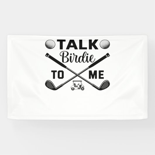 Golf Talk Birdie voor mij Grappig Spandoek (Horizontaal)