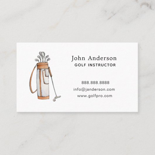 Golf tas Golf Coach Visitekaartje (Voorkant)
