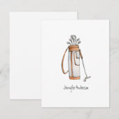 Golf tas golfers flat Hartelijk dank Bedankkaart (Voorkant / Achterkant)