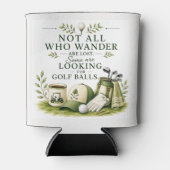 Golf tas met tekst op groen blikjeskoeler (Voorkant)