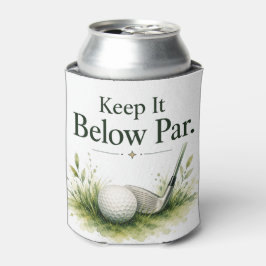 Golf tas met tekst op groen blikjeskoeler