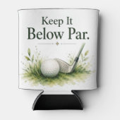 Golf tas met tekst op groen blikjeskoeler (Voorkant)
