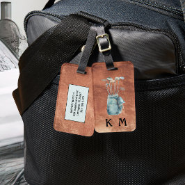Golf tas Monogram Gepersonaliseerde unieke stijl Bagagelabel