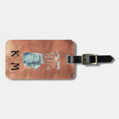 Golf tas Monogram Gepersonaliseerde unieke stijl Bagagelabel (Voorkant horizontaal)