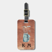 Golf tas Monogram Gepersonaliseerde unieke stijl Bagagelabel (Voorkant verticaal)