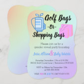 Golf Tassen of Boodschappentassen Geslacht Reveal  Kaart (Voorkant / Achterkant)