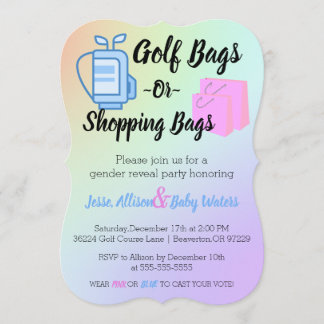 Golf Tassen of Boodschappentassen Geslacht Reveal  Kaart