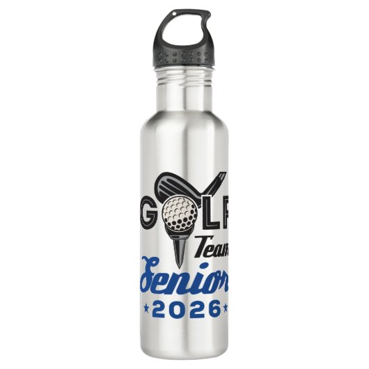 Golf Team Senior 2026 Afstuderende Golfer Waterfles (Voorkant)