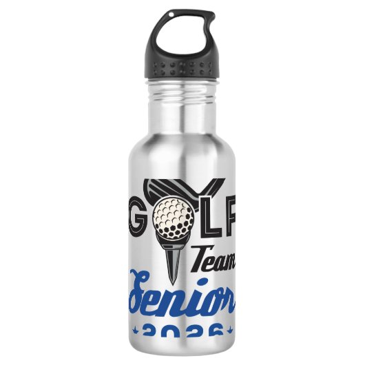 Golf Team Senior 2026 Afstuderende Golfer Waterfles (Voorkant)