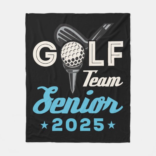 Golf Team Senior Klasse van 2025 Golfer Fleece Deken (Voorkant)