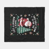 Golf Team staat op Santa's ondeugende lijst Xmas S Fleece Deken (Voorkant (Horizontaal))
