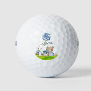 Golf Teddy Bear Het is Jongen voor Baby shower Golfballen