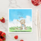 Golf Teddy Bear Het is Jongen voor Baby shower Nap Servet (Insitu)