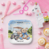 Golf Teddy Bear Het is Jongen voor Baby shower Papieren Bordje (Feest)