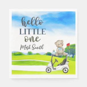Golf Teddy Bear Het is Jongen voor Baby shower Servet