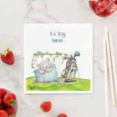 Golf Teddy Beer Het is een jongen voor babyfeest S Servet (Insitu)