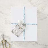 Golf Teddybeer Babyshower Bedankt Cadeaulabel (Met Touw)