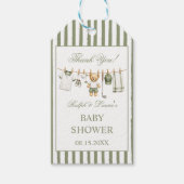 Golf Teddybeer Babyshower Bedankt Cadeaulabel (Voorkant)