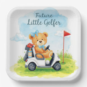 Golf Teddybeer Het is een Jongen Babyborrel Servet Papieren Bordje