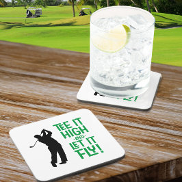 Golf Tee Grappige Humor Moderne Sport Klassiek Fee Bier Onderzetter