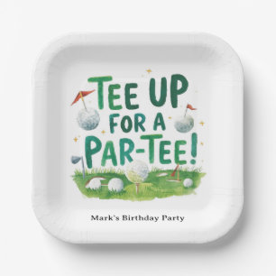 Golf tee klaar voor Par Tee Golfer Feest Papieren Bordje