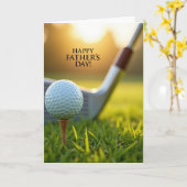 Golf Tee Vaderdagkaart Kaart (Gele Bloem)