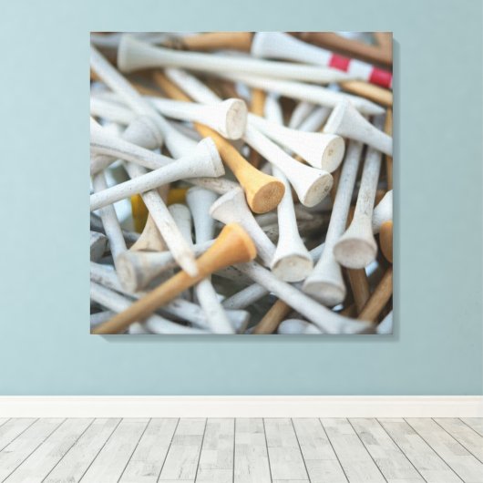 Golf Tee's Canvas Afdruk (Insitu (Houten vloer))